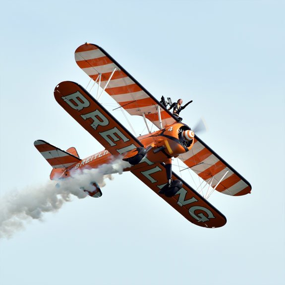 Wing Walkers During Airshow